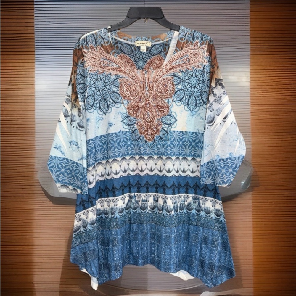 ONE WORLD Multicolor Patterned Tunic - image 1